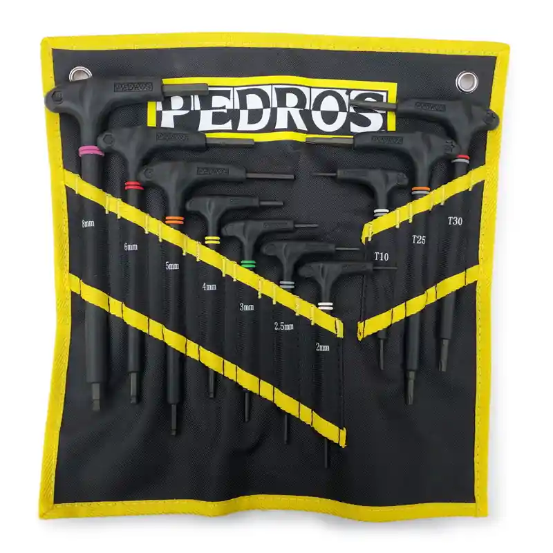 Pedro‘s Pro T/L Handle T-Griff Sechskant- u. Torx Schlüsselsatz II, 10-teilig Schneller Versand