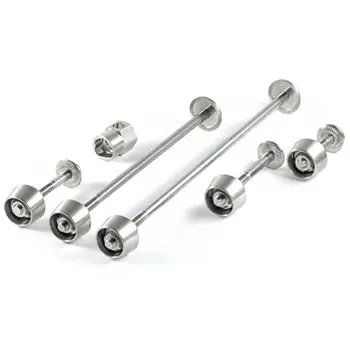 Pitlock Set 02/LH Sicherungsset VR + HR + Sattelklemme + Frontlicht + Halter - silber Beliebt