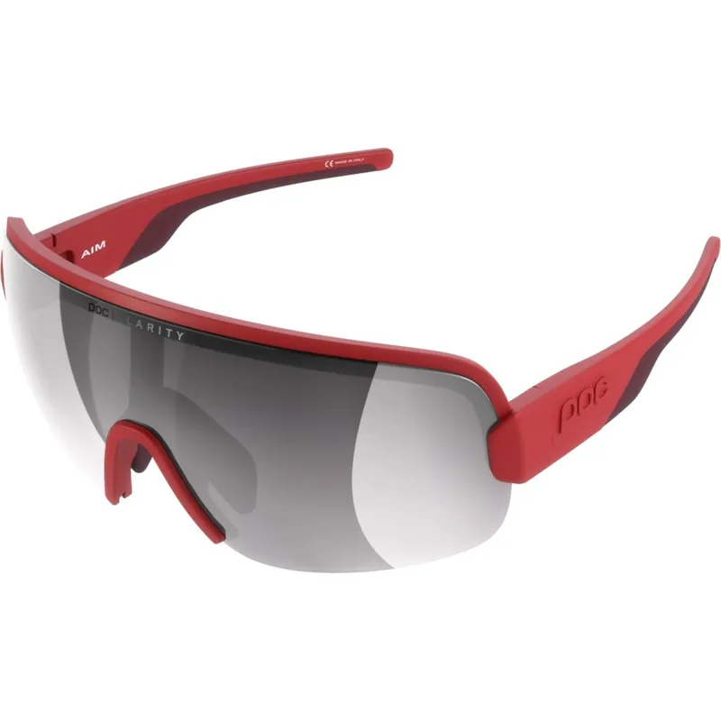 Nur Heute POC Aim Brille - Prismane Red - Clarity Road/Sunny Silver