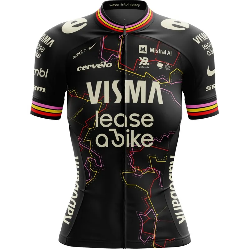 Sonderangebot RAPidGEAR Team Visma Lease a Bike Giro d‘Italia Trilogy Replica Trikot Damen - black/pink