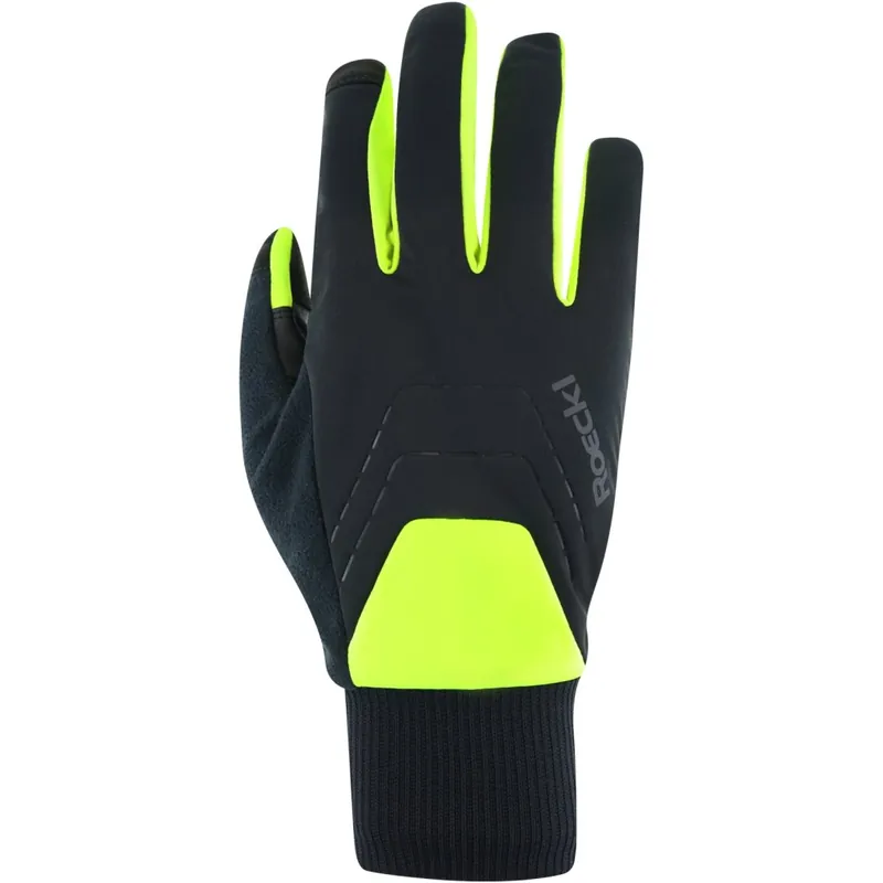 Kracherpreis Roeckl Sports Rofan 3 Fahrradhandschuhe - black/fluo yellow 9210