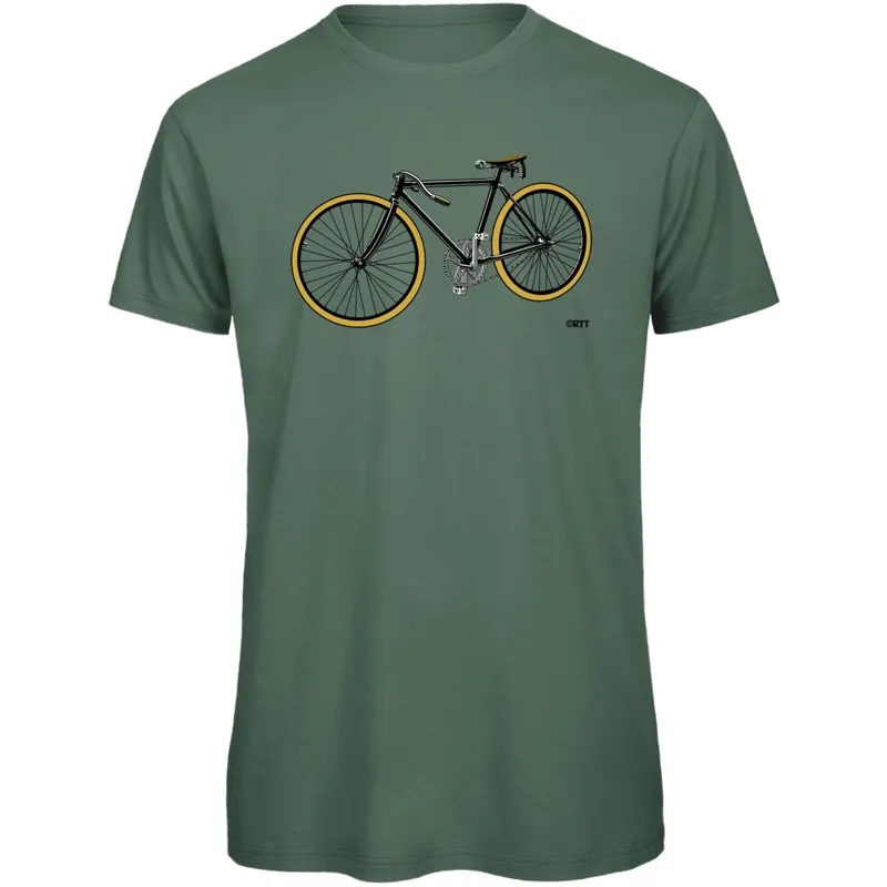 Finale Aktion RTTshirts Retro Rennrad Fahrrad T-Shirt Herren - grün