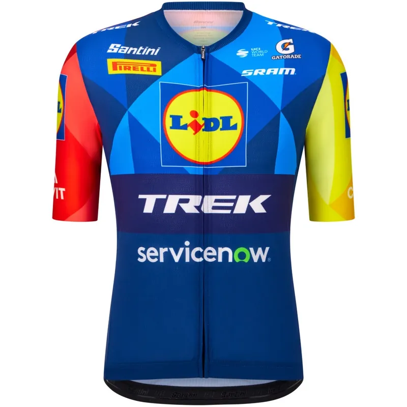 Heißes Angebot Santini Team Lidl-Trek 2026 Fan Line Fahrradtrikot Herren - print