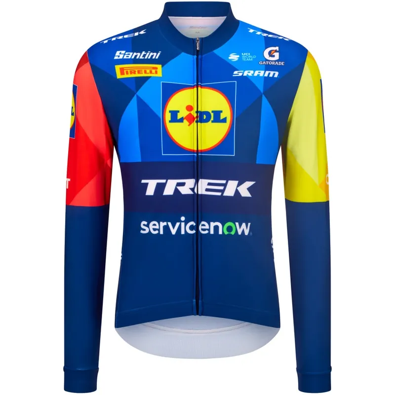 Kracherpreis Santini Team Lidl-Trek 2026 Fan Line Langarmtrikot Herren - print