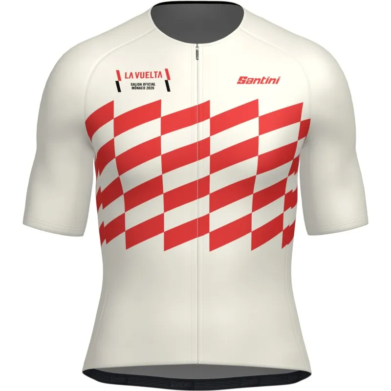Top-Angebot Santini La Vuelta Salida Oficial Monaco Kurzarmtrikot Herren - white BI