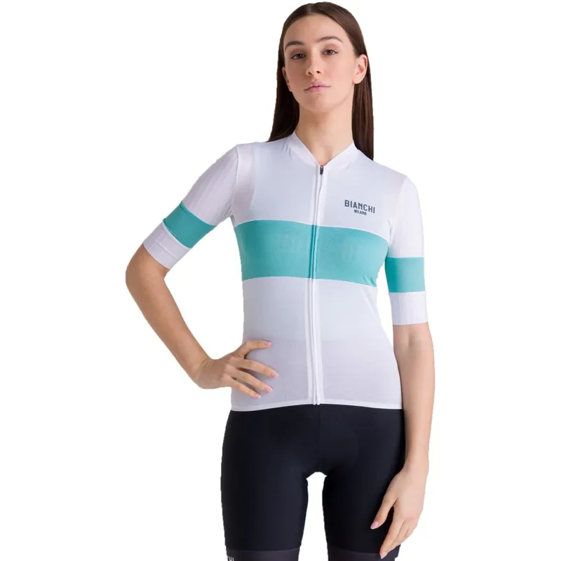 Santini Bianchi Milano Race Kurzarmtrikot Unisex - white BI Sale