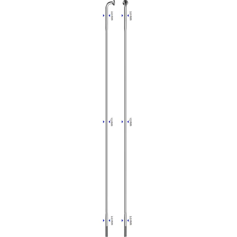 Aktuell Sapim Laser Speichen 2,0/1,5/2,0 - silber