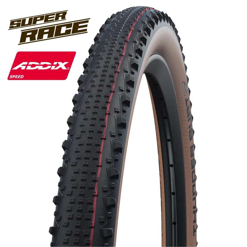 Kracherpreis Schwalbe Thunder Burt Evolution MTB Faltreifen - AddixSpeed - SuperRace - TLEasy - 29x2,25 Zoll - Transparent-Skin