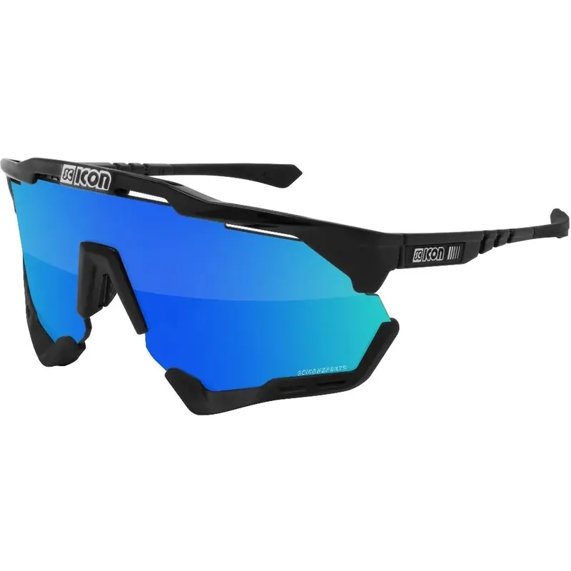 Sale Scicon Aeroshade XL Brille - Black Gloss - SCNPP Multimirror Blue Clear