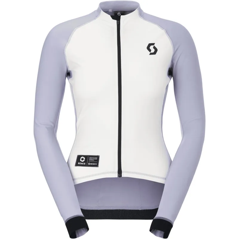 Echt SCOTT RC Pro Warm Remix Langarmtrikot Damen - cotton white/heather purple