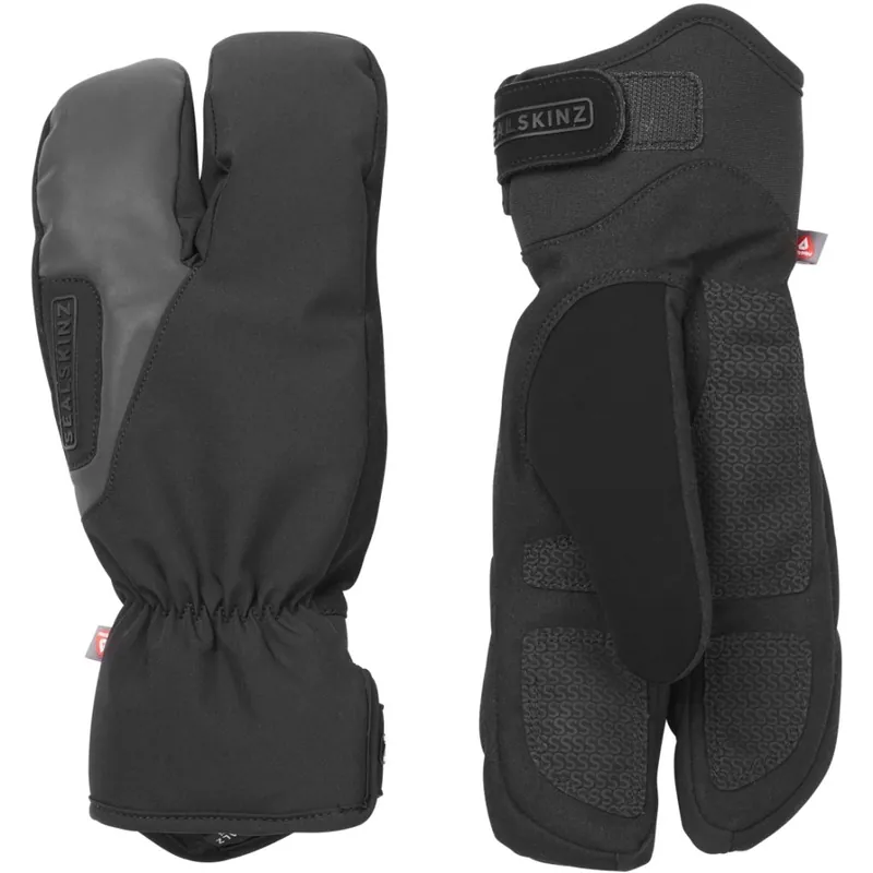SealSkinz Barwick Wasserdichte Split-Finger-Fahrradhandschuhe für extrem kaltes Wetter - Schwarz Nur Für Kurze Zeit