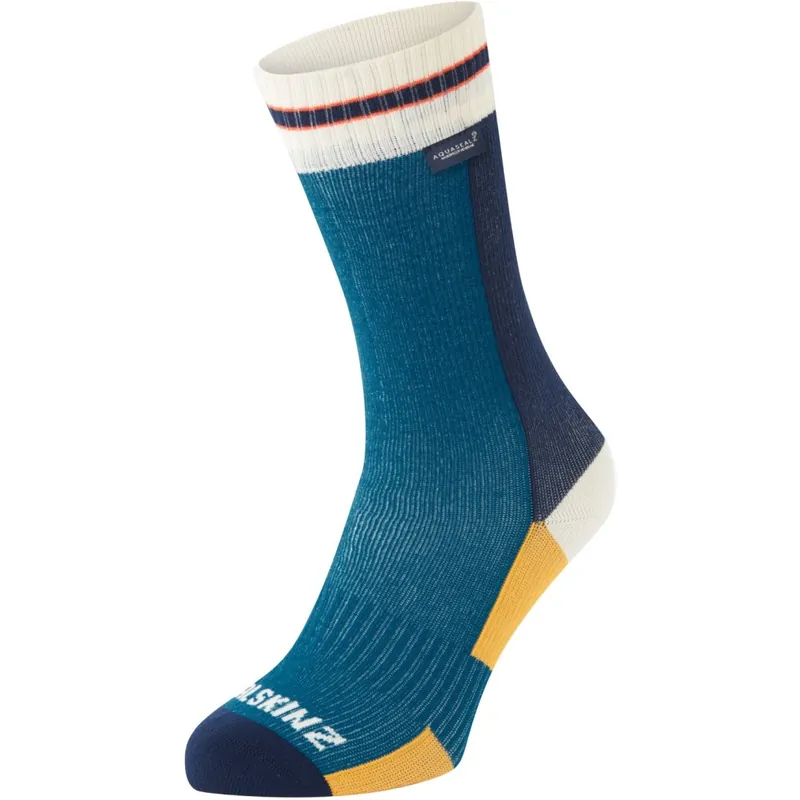 SealSkinz Billockby Wasserdichte, mittelange Fahrradsocken - Blau Top-Preis