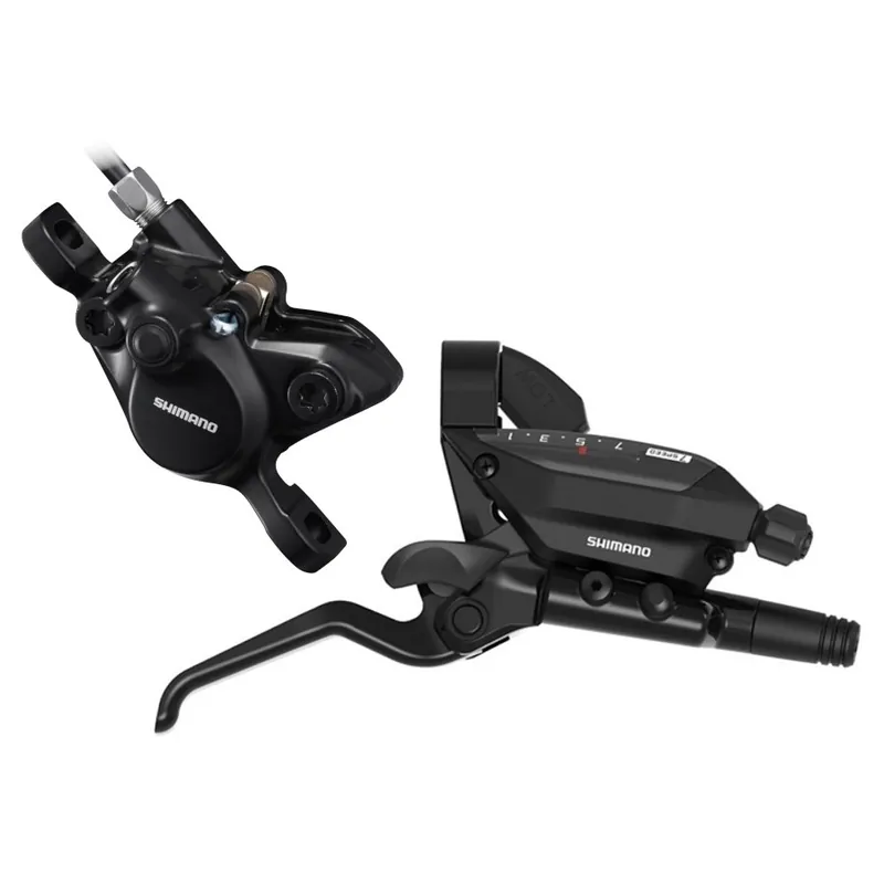 Heißes Angebot Shimano ST-EF515 + BR-MT200 Scheibenbremse - EZ Fire Plus Post Mount J-Kit vorn/rechts - 7-fach (7R)