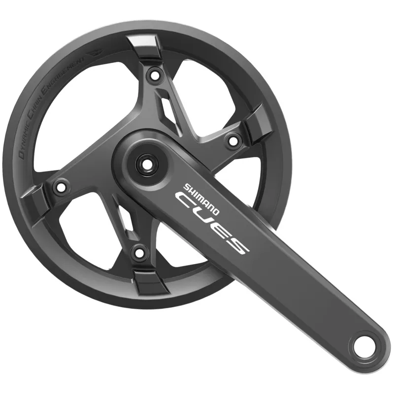 Angebot Shimano CUES FC-U6000-1 Kurbelgarnitur - 9/10/11-fach - mit Kettenschutz