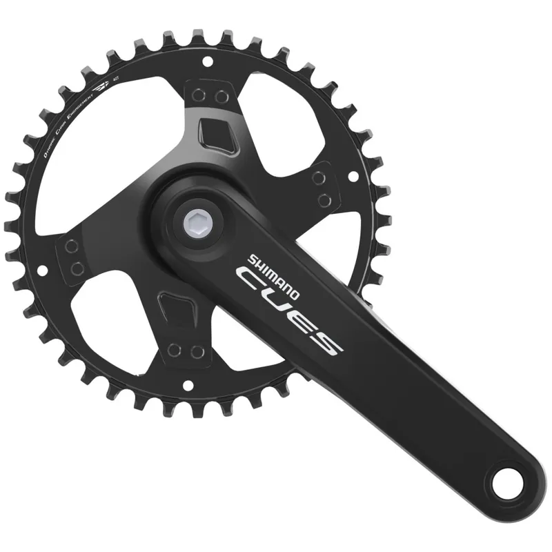 Preisreduziert Shimano CUES FC-U4000-1 Kurbelgarnitur - Square Type (Vierkant) 9/10/11-fach - ohne Kettenschutz