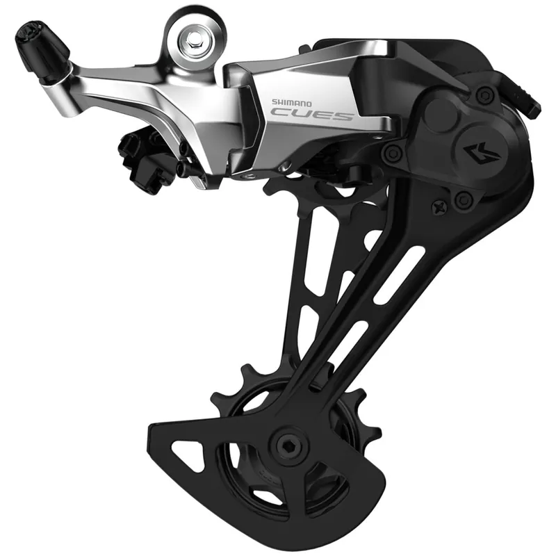 Saisonangebot Shimano CUES RD-U6000 Schaltwerk - Shadow RD+ 1x10/11-fach Polished Silver Edition - mittellang (GS)