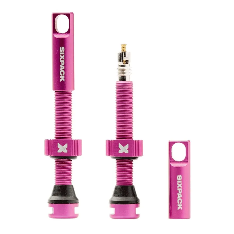 Neue Kollektion Sixpack Tubeless Ventile (1 Paar) - 44mm - pink
