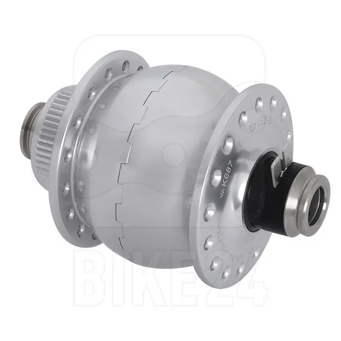 SON delux 12 Nabendynamo - Centerlock - 12x100mm - 32 Loch silber eloxiert Markenware