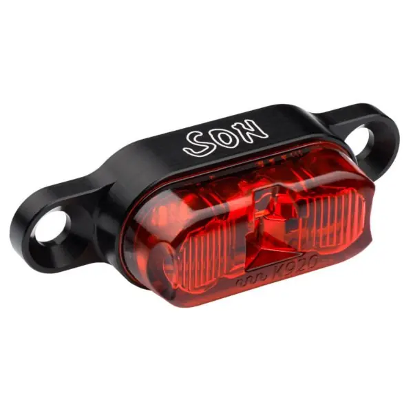 Ausverkauf SON Rücklicht DC für Pedelecs - Gepäckträgermontage - DC 6-12V - schwarz / rot