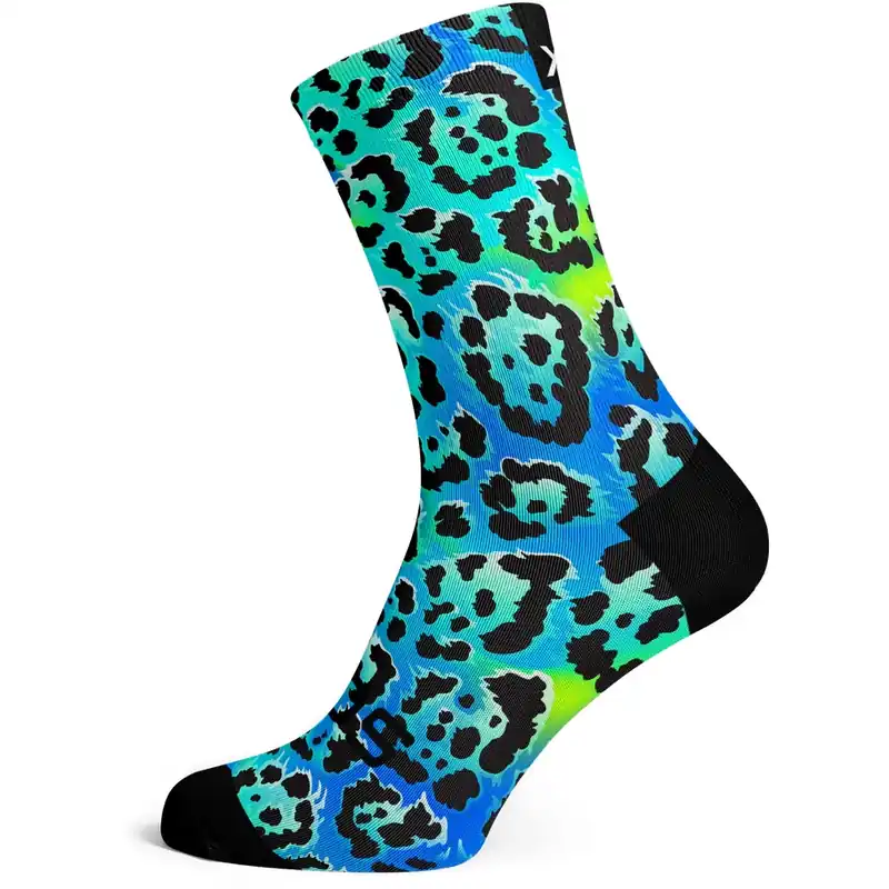 Neuheit Sox Footwear Bright & Funky Socken - electric leopard blue