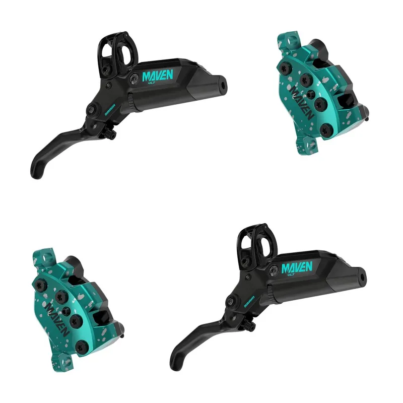 SRAM Maven Scheibenbremse - Ultimate Expert Kit 4-Kolben A1 - Set (Vorn + Hinten) teal splatter Jetzt Bestellen