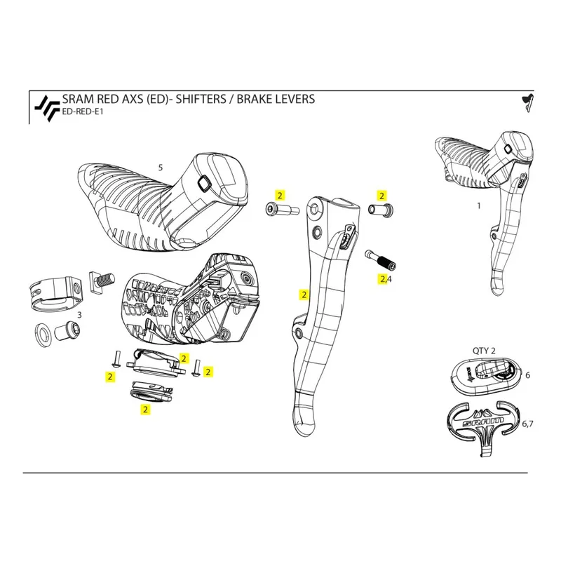 Angebot SRAM Bremshebelklingeneinheit für Red AXS (E1) Schalt-Bremshebel - rechts - 11.7018.081.005