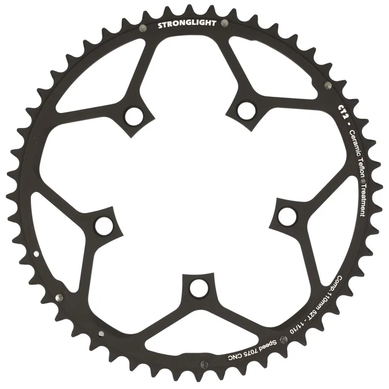 Schnäppchen Stronglight CT2 Road Kettenblatt - 5-Arm - 110mm - Shimano 10/11-fach - schwarz