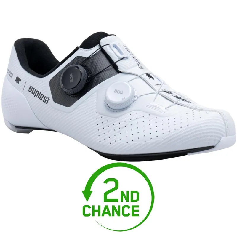 Super-Preis Suplest Road Pro Rennradschuhe - weiß - 01.089 - B-Ware