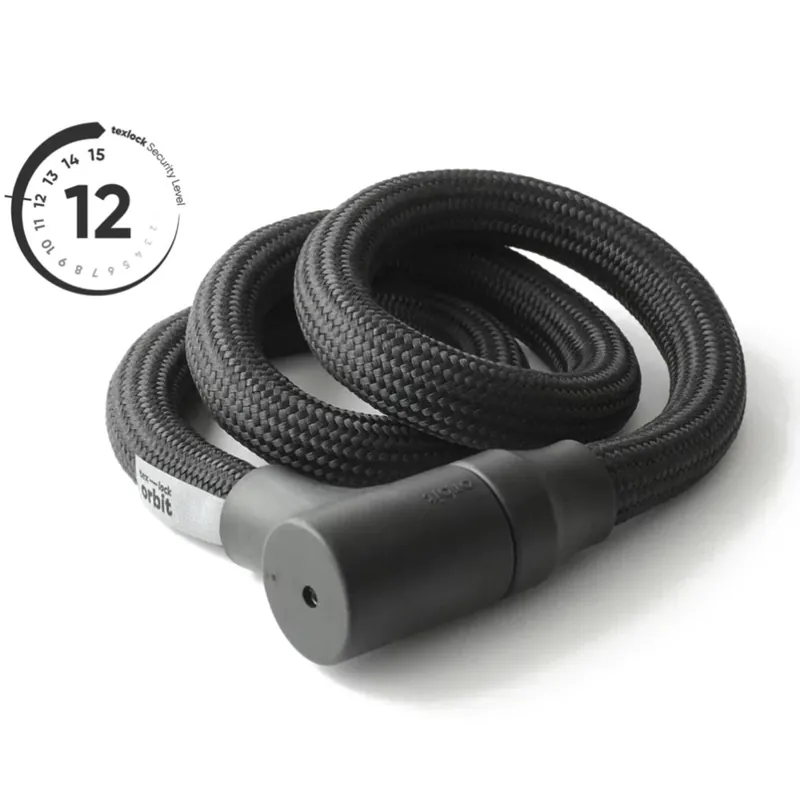 Solange Der Vorrat Reicht tex–lock orbit Seilschloss - 120cm - onyx black