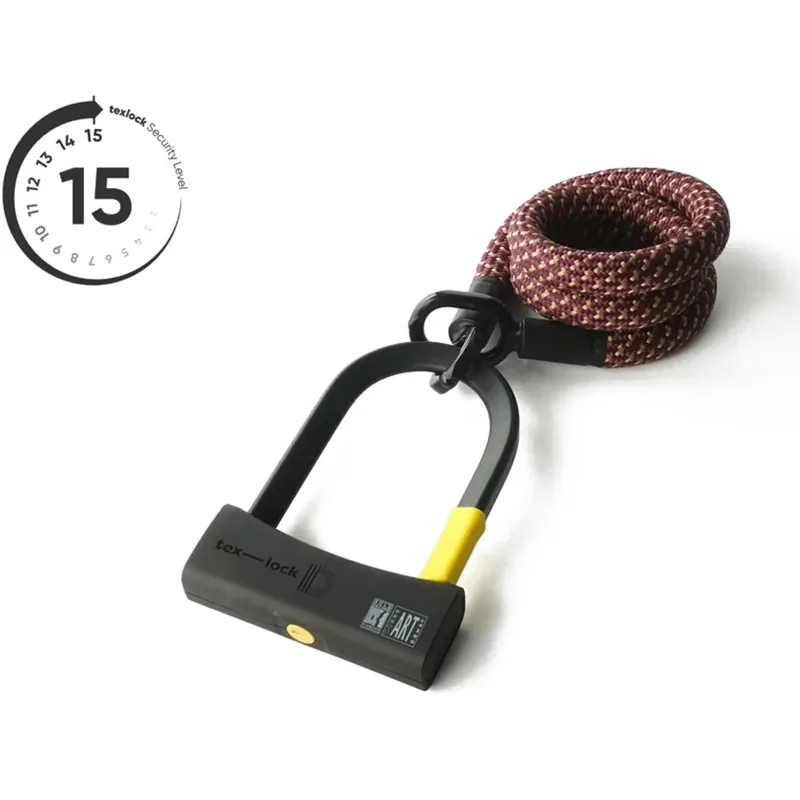 tex–lock eyelet inkl. D-lock Bügelschloss - 120cm - chateau red Online Kaufen