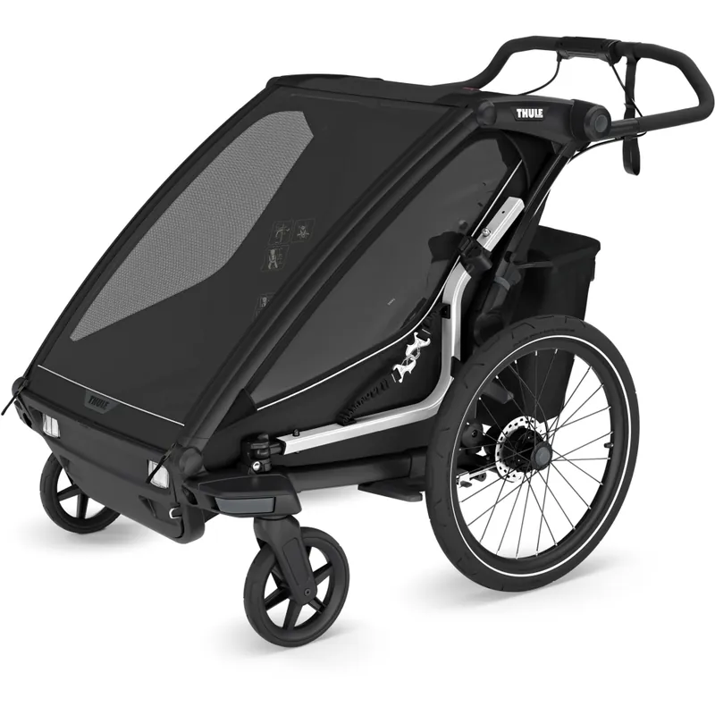 Nur Für Kurze Zeit Thule Chariot Sport 2 Double - Fahrradanhänger für 2 Kinder - schwarz
