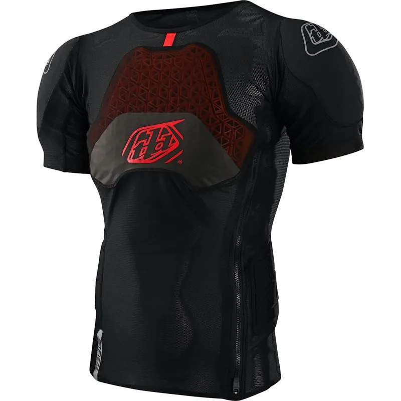 Schneller Versand Troy Lee Designs Stage Ghost D30 Kurzarm-Protektorenshirt - Solid Black