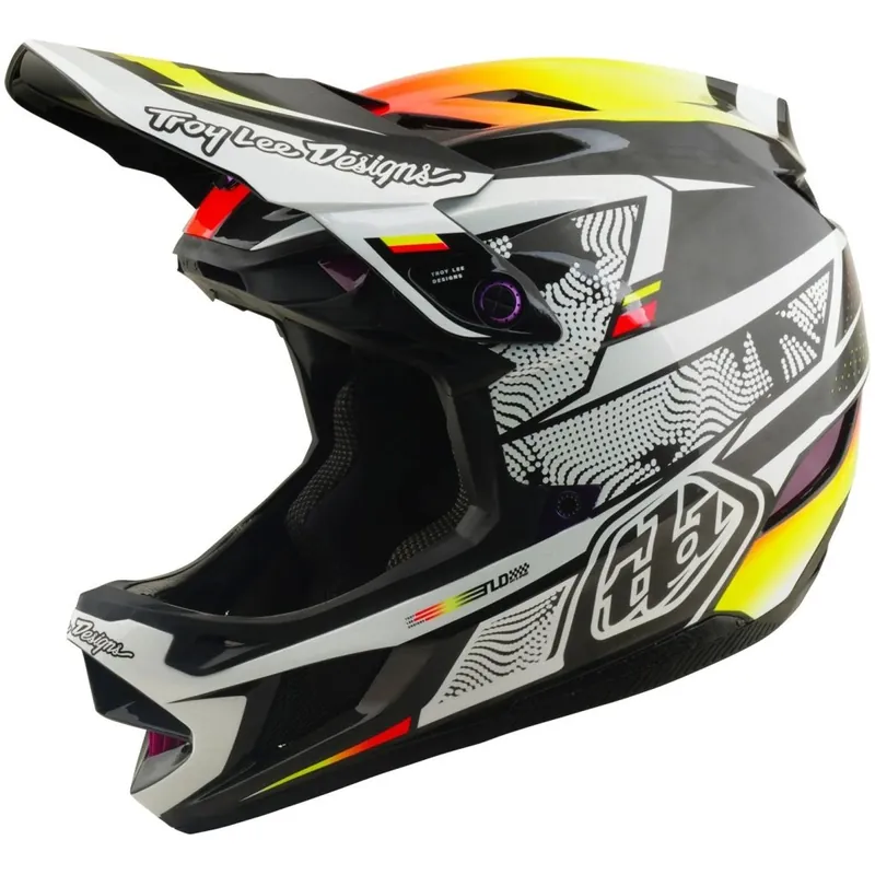 Troy Lee Designs D4 Carbon MIPS Helm - Lined Up Black Expressversand
