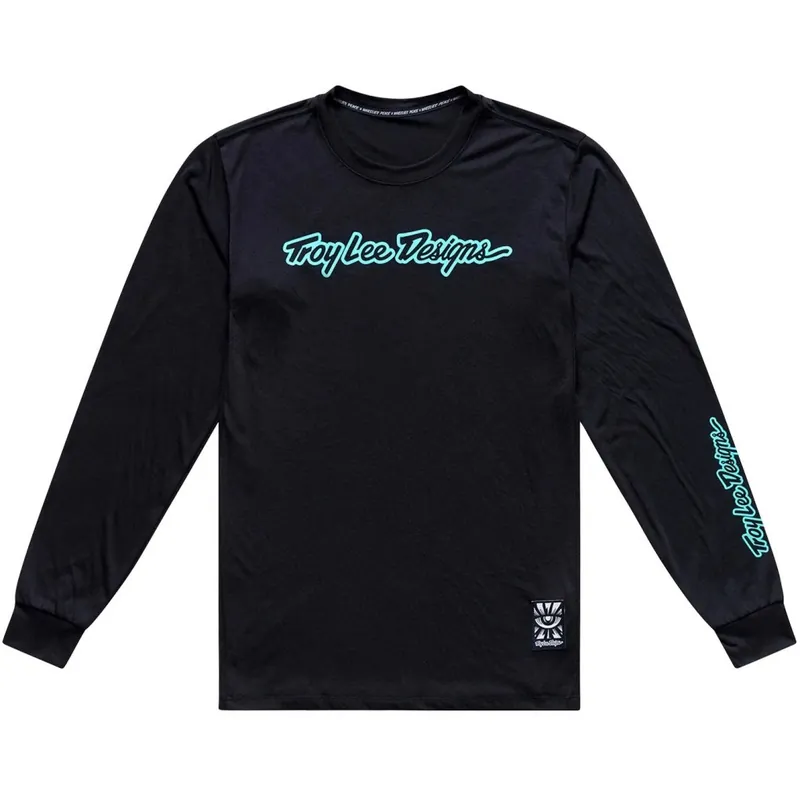 Highlight Troy Lee Designs Skyline Ride Langarmtrikot Herren - Signature Black/Real Teal