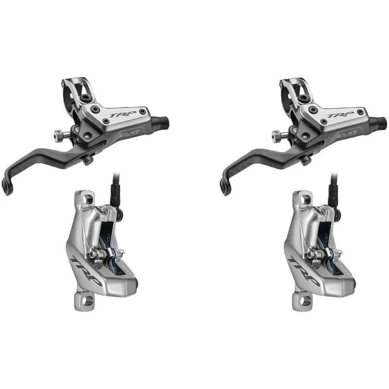 Heißes Angebot TRP EVO Pro Scheibenbremse 4-Kolben - Set (Vorn + Hinten) silber