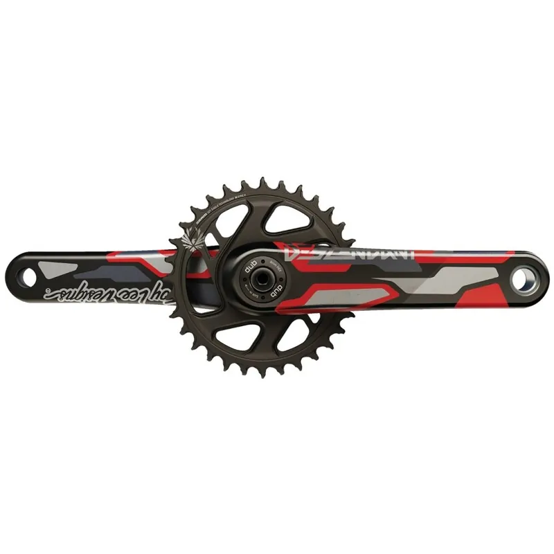 Truvativ Descendant CoLab Troy Lee Designs DH 1x Carbon Kurbelgarnitur - Direct Mount 32 Zähne - DUB73 - 165mm - black-red Schneller Versand