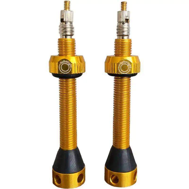 Tubolight Tubeless Ventil Set - 50mm (Paar) - gold Garantierte Lieferung