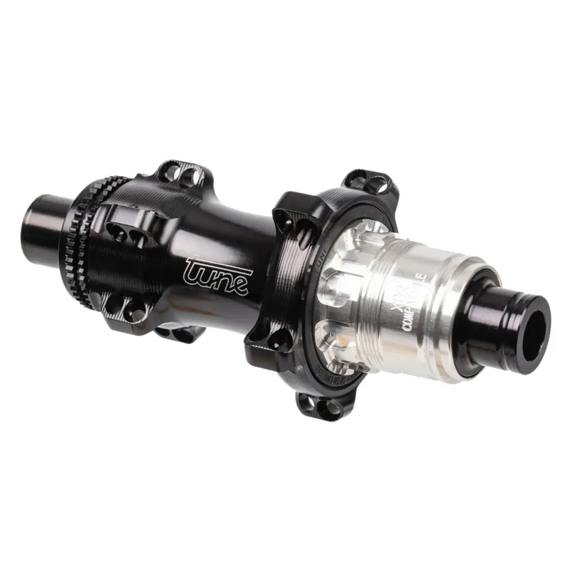 Tune Nano CS CL Hinterradnabe - Straightpull Centerlock Standardlager 12x142mm - 24-Loch HG schwarz Preisreduziert