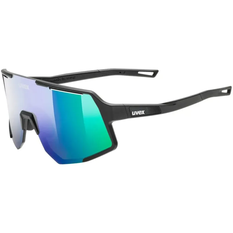 Uvex sequenze Brille - black matt/mirror green Sonderaktion