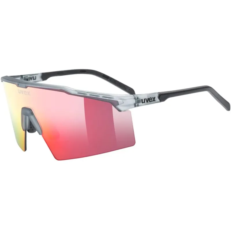 Billig Uvex Flowline Fahrrad-Brille - smoke matt/mirror red