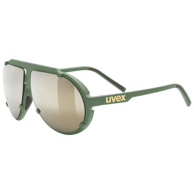Rabatt Uvex esntl pina Brille - moss green matt/mirror gold