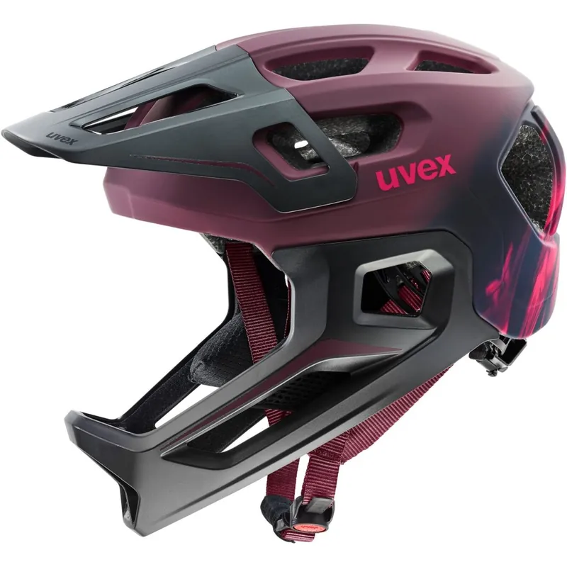 Uvex react jr. Fullface Fahrradhelm Kinder - cranberry matt Mega-Angebot
