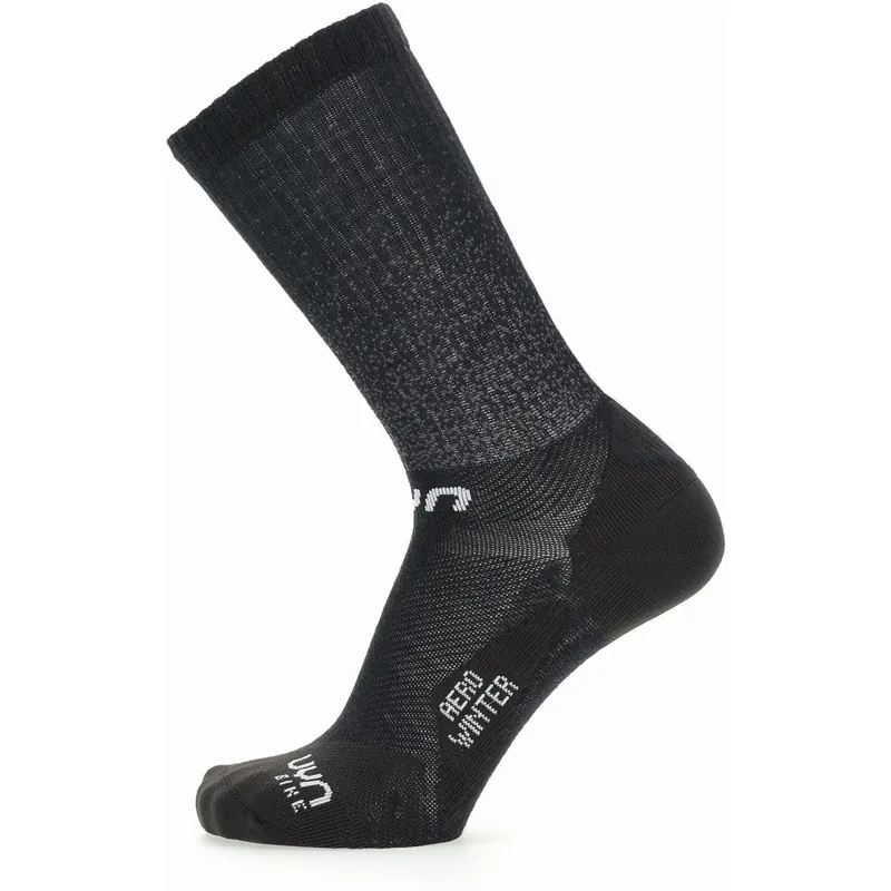 UYN Cycling Aero Winter Socken Damen - Schwarz/Weiß Schneller Versand