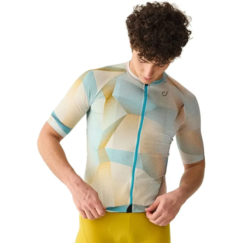 Preisreduziert Velocio One Artist Series Radtrikot Herren - GEO-Blue