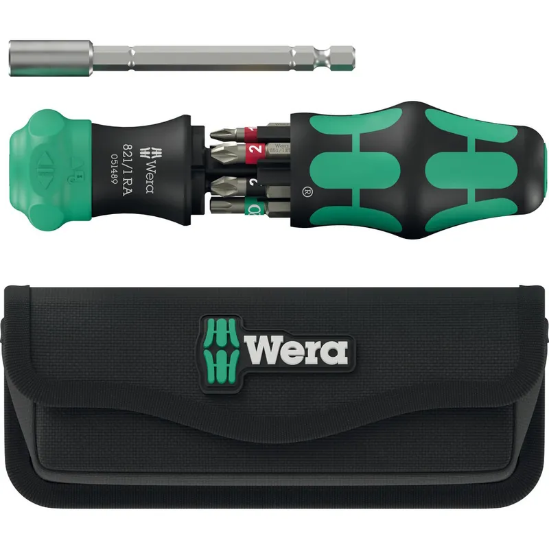 Wera Kraftform Kompakt 28 RA Ratsche mit Tasche und 6 Bits Sonderaktion
