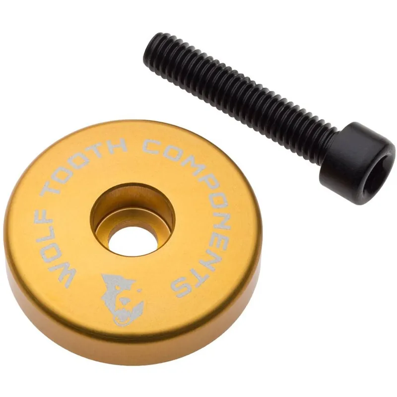 Sonderaktion Wolf Tooth Ultralight Ahead Kappe mit integriertem Spacer - gold