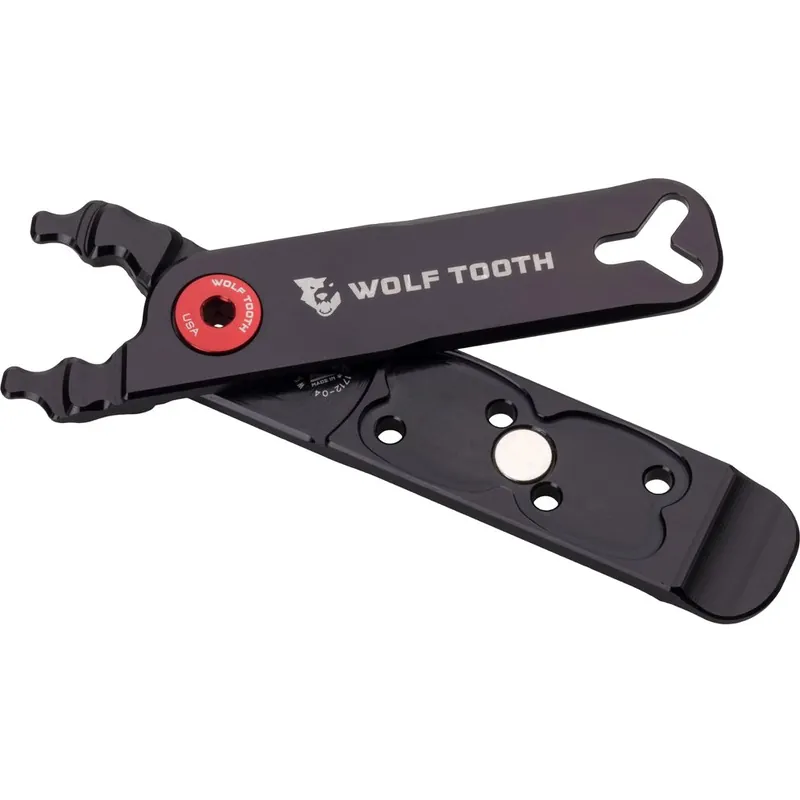 Wolf Tooth Pack Pliers - Multifunktionszange für Kettenschlösser, Ventilkerne, Ventilschaft Überwurfmuttern - schwarz/rot Meistverkauft