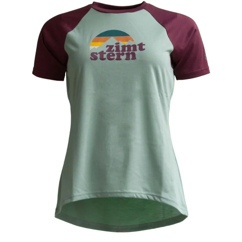 Expressversand Zimtstern Sunsetz Kurzarm-Shirt Damen - Granite Green/Windsor Wine