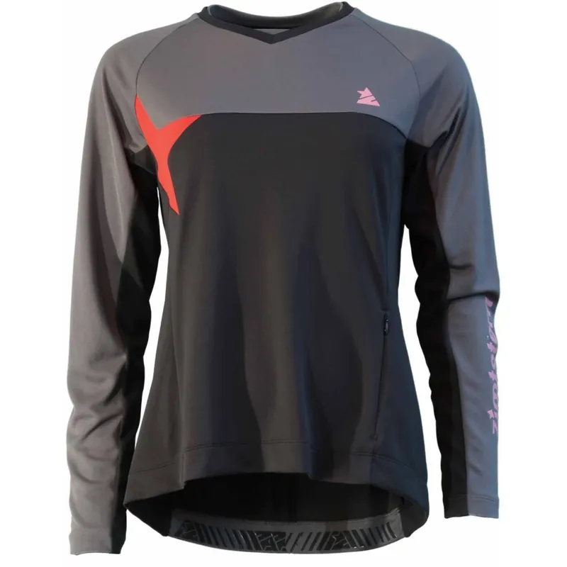 Neu Im Sortiment Zimtstern Bulletz Langarm MTB Trikot Damen - Pirate Black/Gun Metal