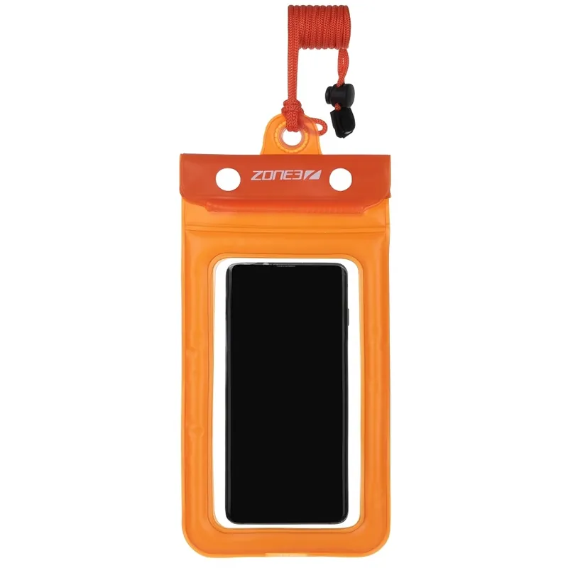 Top-Preis Zone3 Buoyancy Waterproof Phone Pouch - Smartphonetasche - clear/orange